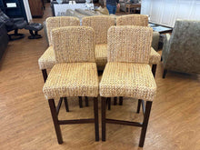 Set of 5 Seagrass Bar Stools