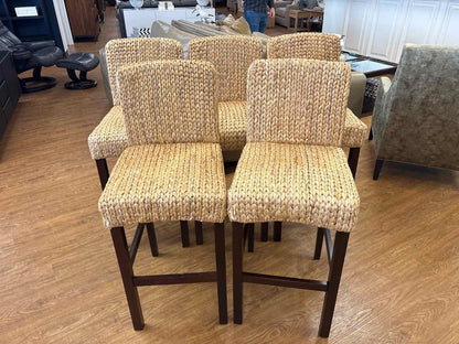 Set of 5 Seagrass Bar Stools