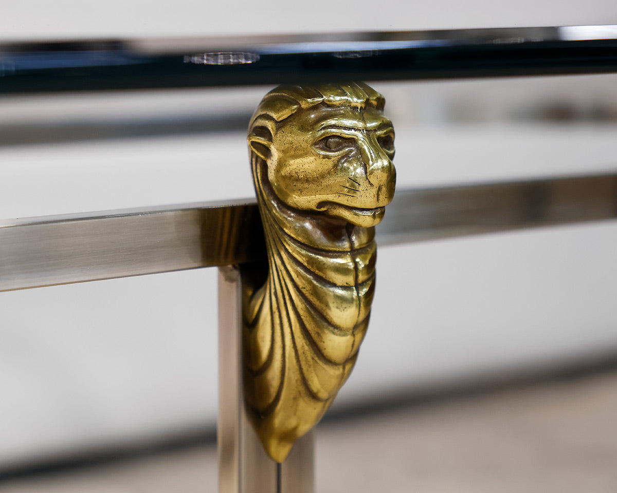 Accent Table w/ Lion Heads