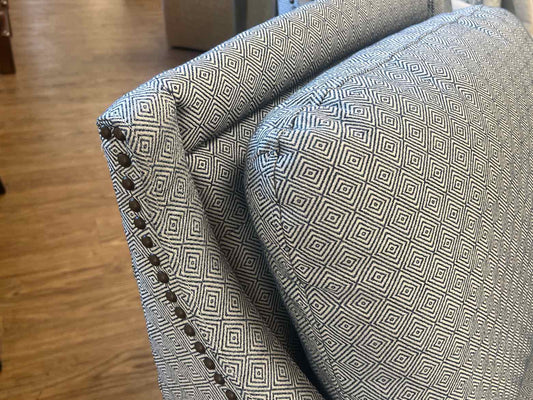 Pair of Blue Diamond Swivel Chairs