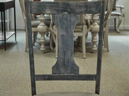 Rustic Barnboard Dining Table, Bench & Pair of Chairs in Dark Rub-Thru Finish
