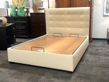 Mitchell Gold + Bob Williams Ivory Leather Queen Bed
