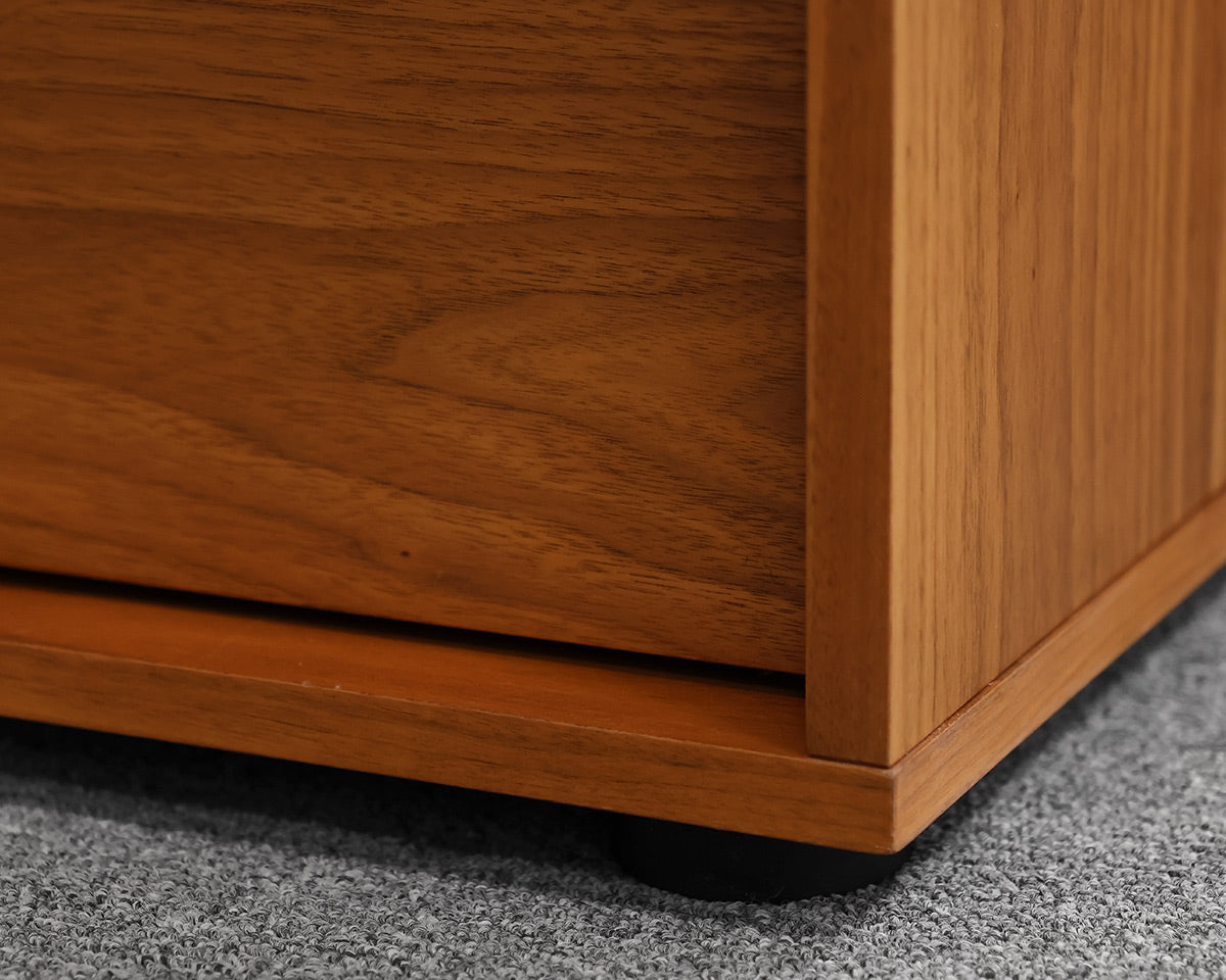 Contemporary Teak 4-Drawer Dresser