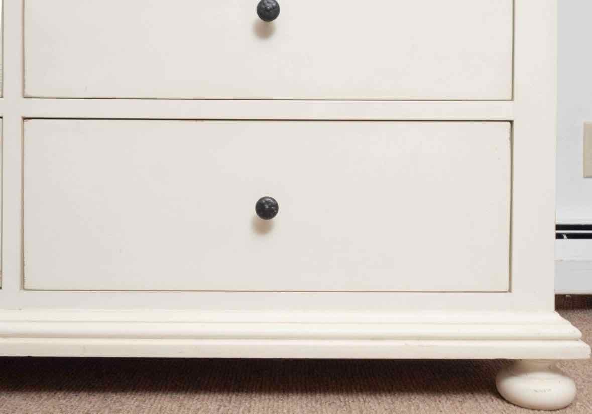 Restoration Hardware Cream Finish 7 Drawer Dresser