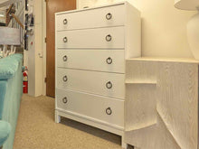 Gat Creek  " Tomlin" Maple 5 Drawer Chest in Classic True White Finish