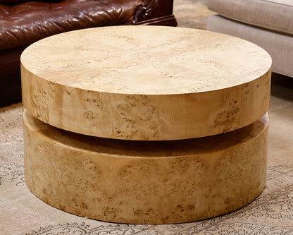Mont Blanc Mixed Circles Burl Coffee Table