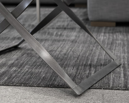 Faux Leather Criss Cross Bench