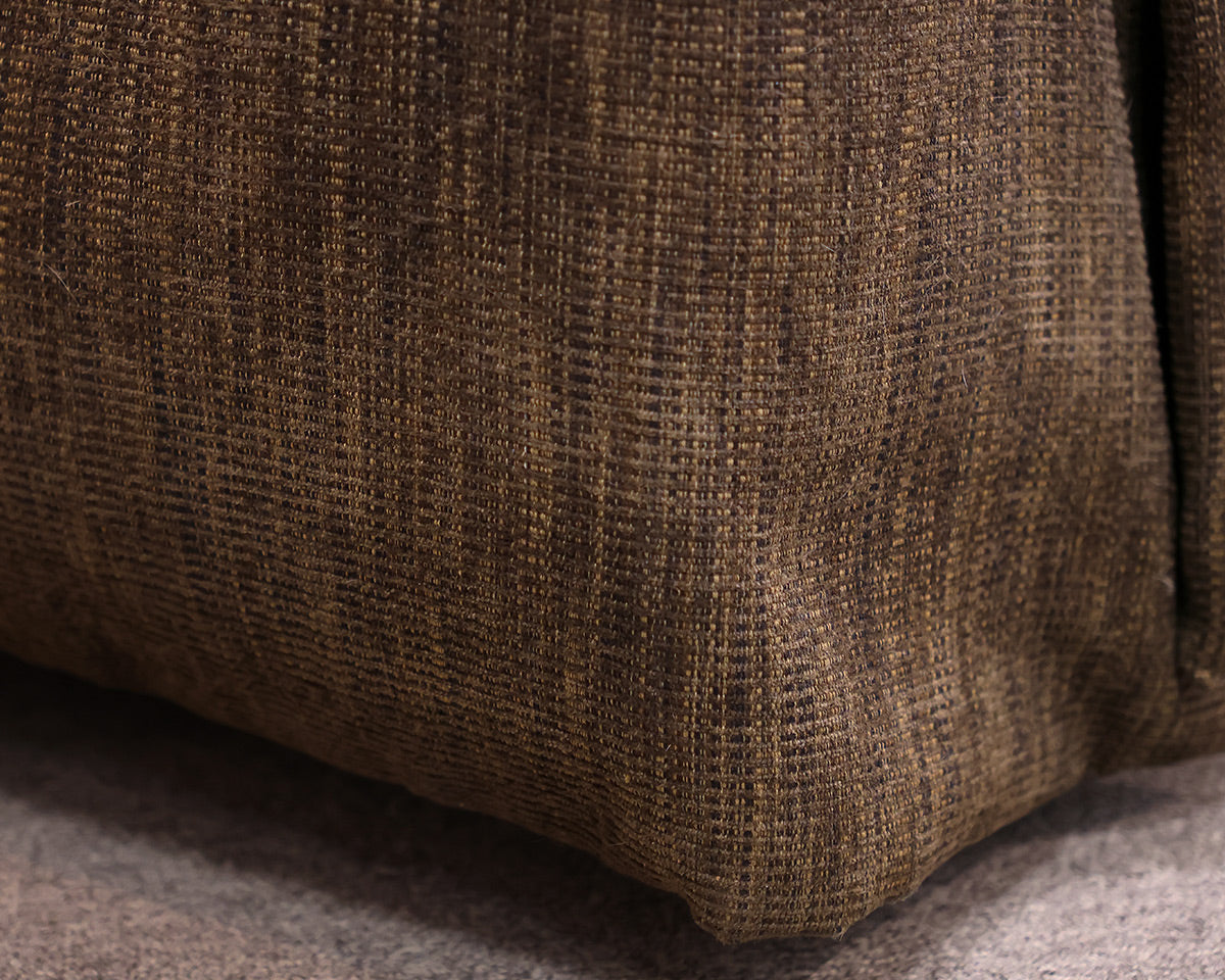 Pair of Jessica Charles Swivel Chairs in Brown Chenille