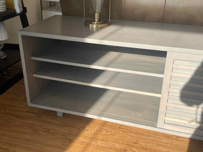 Grey Wash Credenza w/ Sliding Doors