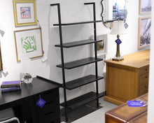 Black Metal Leaning Bookcase