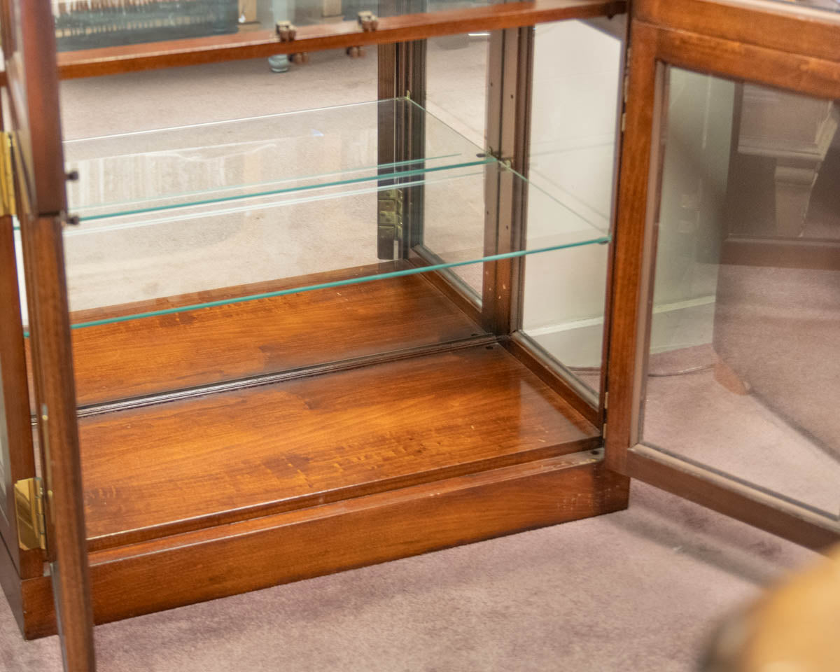 Jasper Campaigne Style Mahogany Lighted Cabinet Display