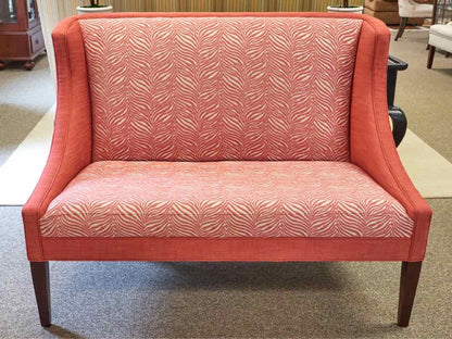 Vanguard Upholstered Banquette with Red Zebra Print