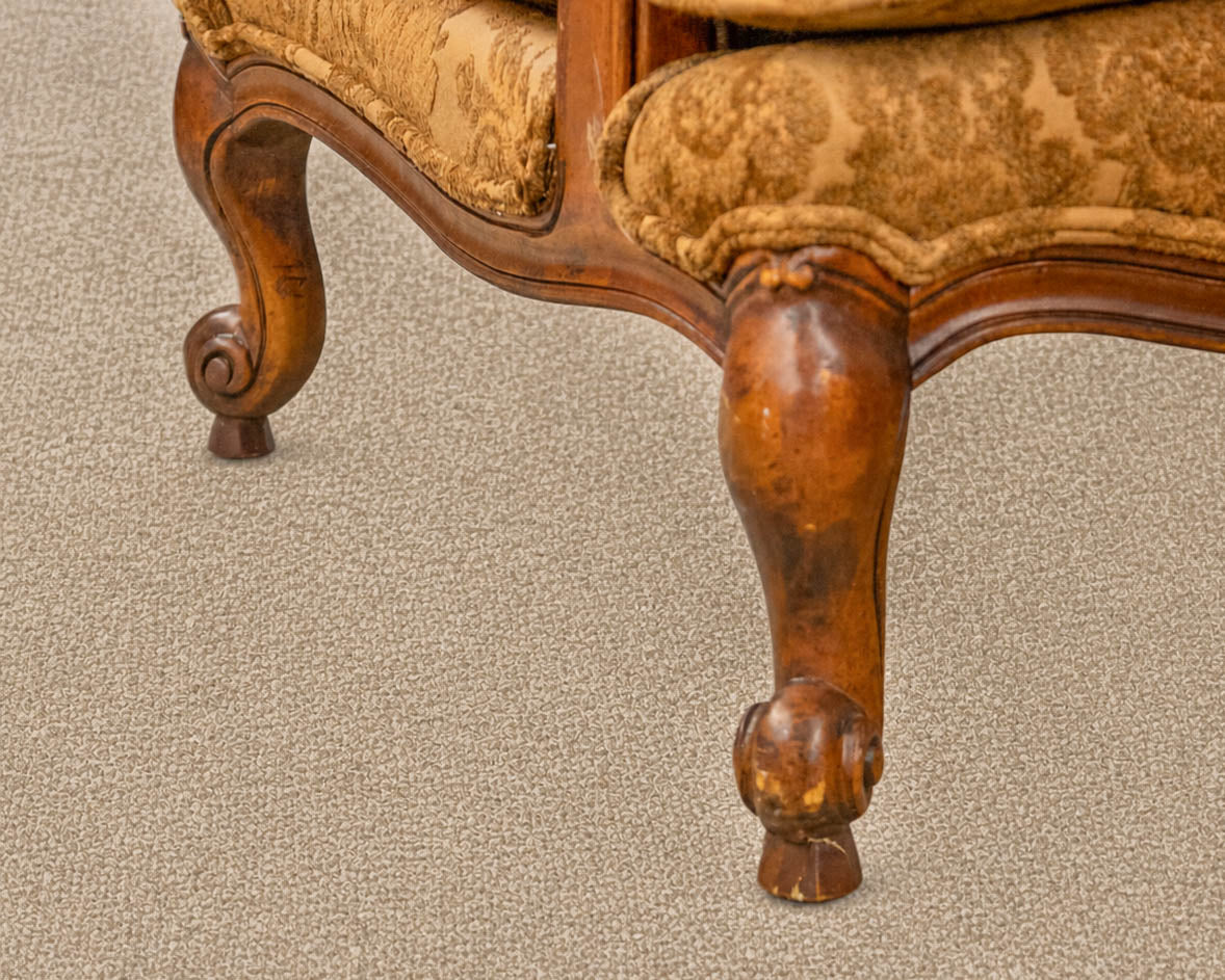 Thomasville Bergere Chair with Damask Tone on Tone Upholstery