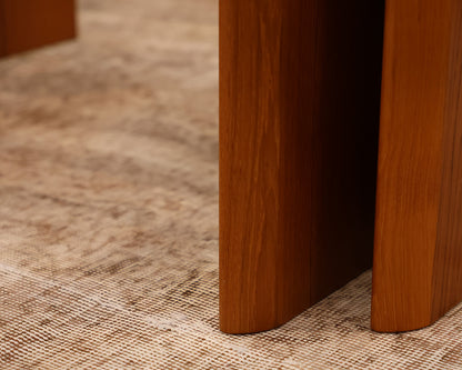 Mid-Century Modern Oval Glass Top Teak Cocktail Table Designed by Gustav Gaarde