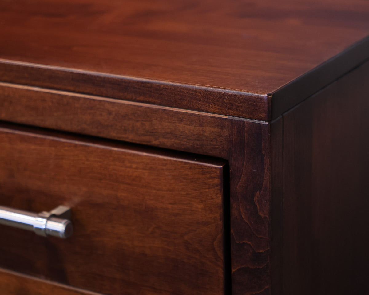 Yutsy Woodworking 3-Drawer Bedside Chest in Dark Finish