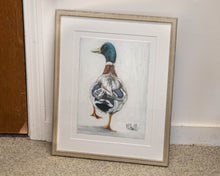 'Mallard Walking 1' in Silver Frame