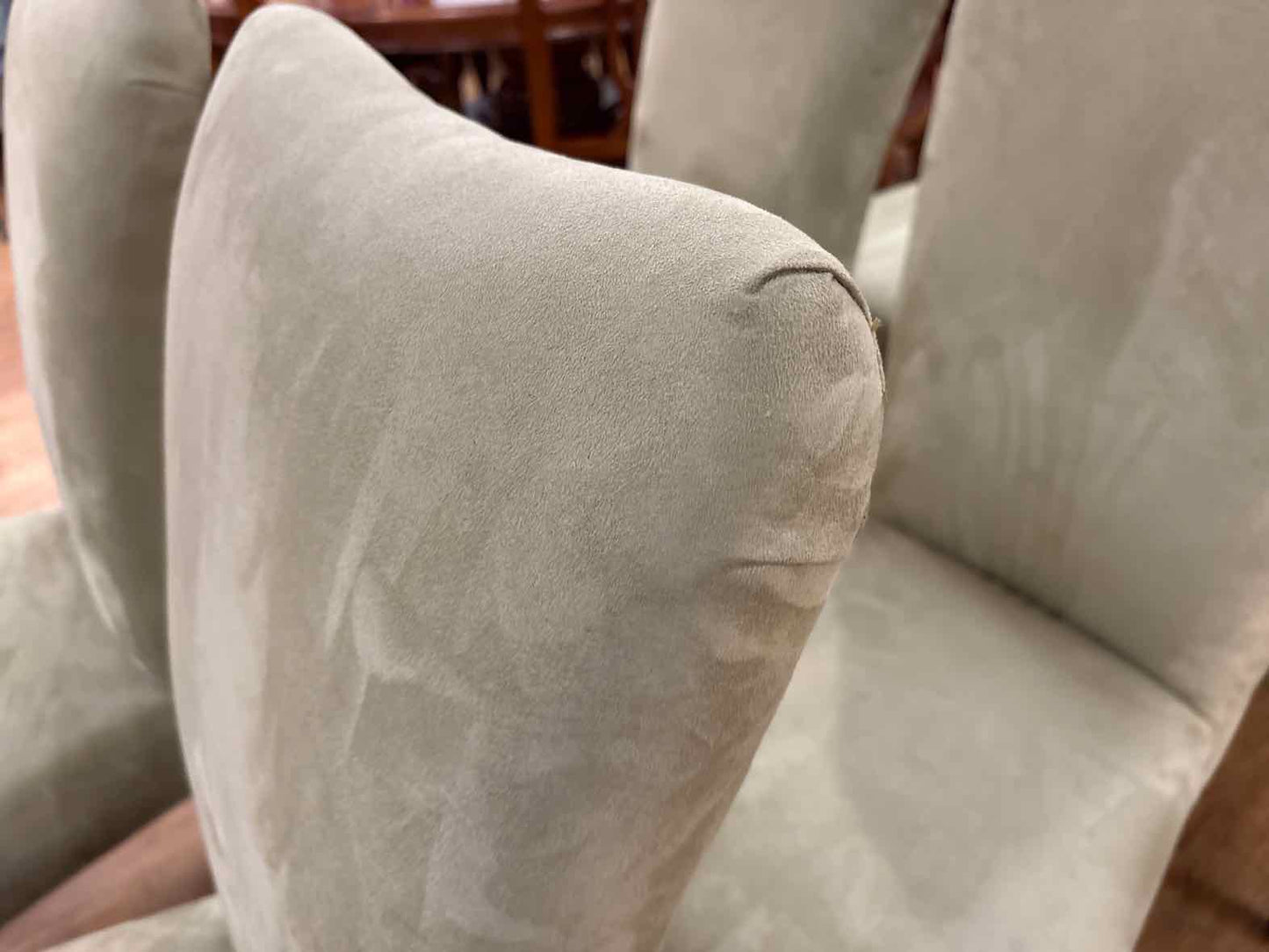 Set of 8 Sage Green Parsons Dining Chairs