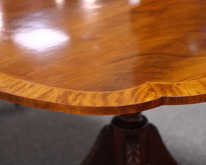 Baker Inlaid Dining Table With Two Leaves