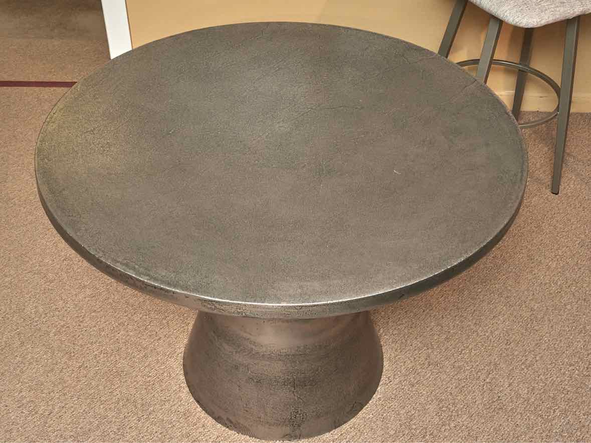 Silver Finish Tulip  Pedestal Dining Table