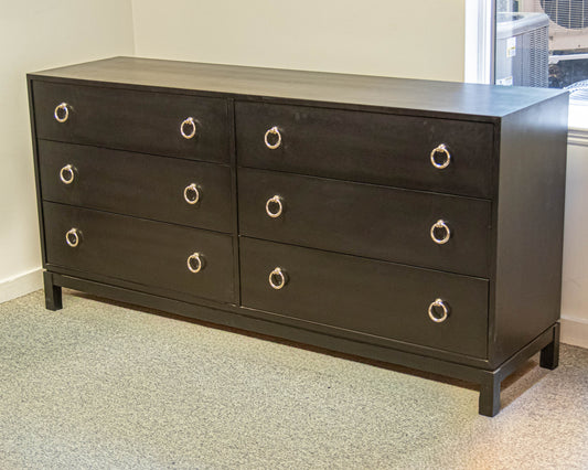 Gat Creek Tomlin 6-Drawer Dresser in Maple Black with Polished Nickel Hardware