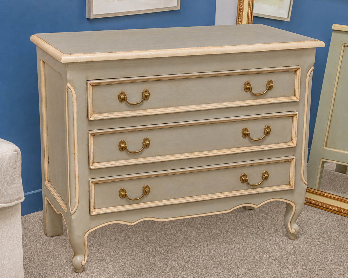 Wisteria 'Norwich' Three Drawer Chest in Soft Grey Green