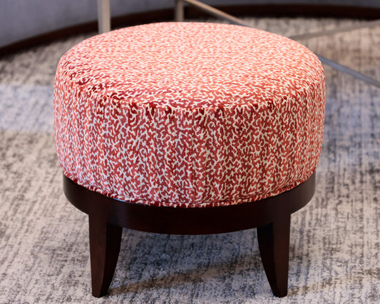 Custom Upholstered Hickory Chair Ottoman