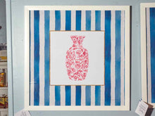 'Chinoiserie Vase II' White Framed Print Under Glass