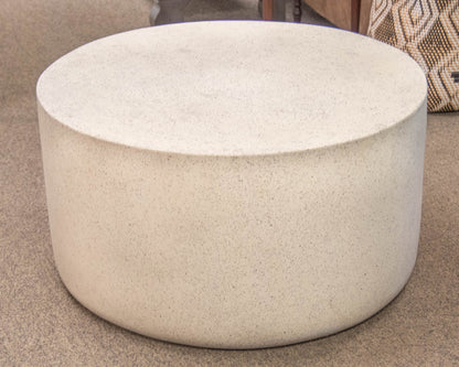 Round Faux Stone Cocktail Table