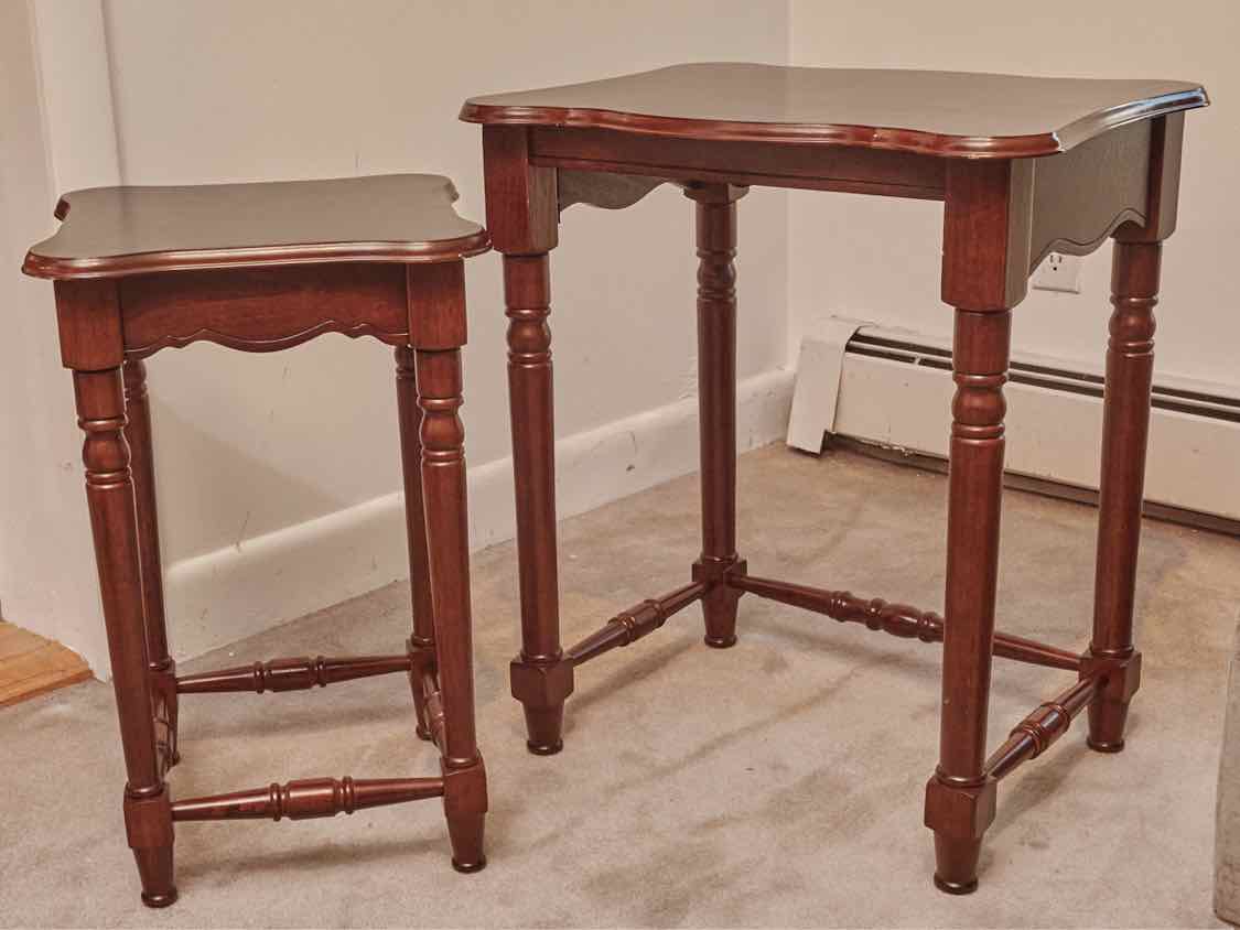 Pair Of Cherry Nesting Side Tables
