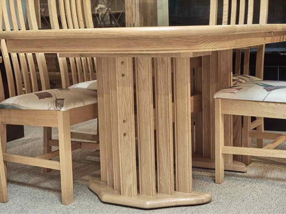 Vermont Hale  Oak Dining Table 2 Leaves , 8  Chair Set