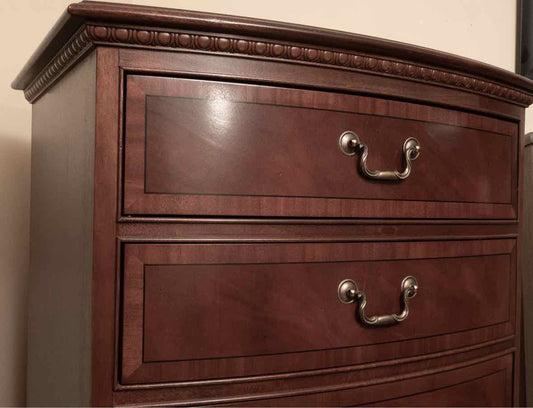 Ethan Allen Mahogany 7 Drawer  Lingerie Chest with Brass Chippendale Handles