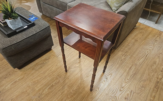 Side Table with Gallery Shelf