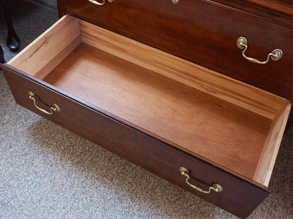 Mahogany Chest on Chest with  6 Drawer & Brass Hepplewhite Handles