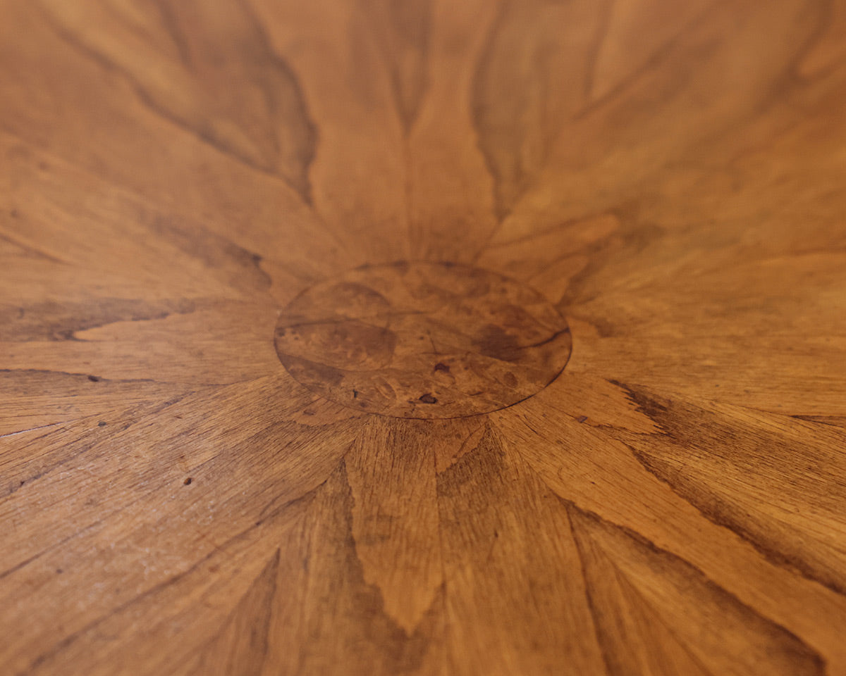 Baker Round Reeded Cocktail Table