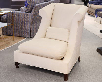 Baker Rolled Arm Wing Chair