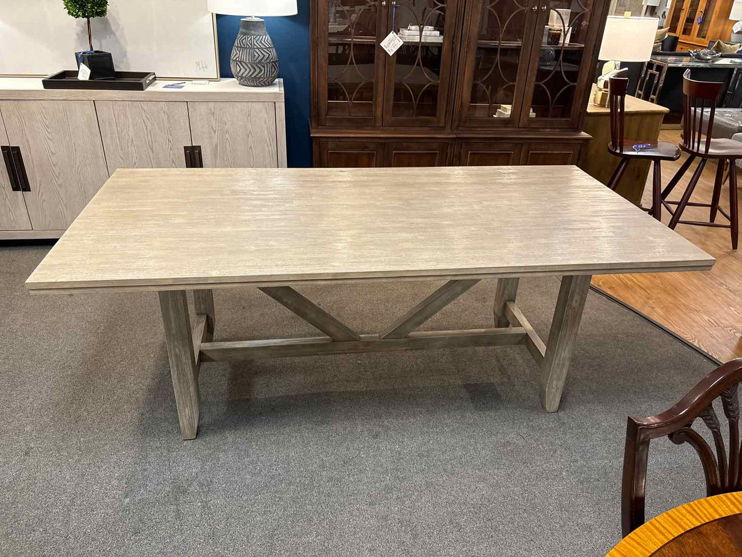 Crescent Furniture Grey Farmhouse Dining Table