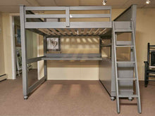 Hillsdale Furniture Full Size Lakehouse Loft Bed with Dresser & Desk in Stone