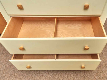 Ethan Allen Maple Top & Cream Finish 5 Drawer Chest