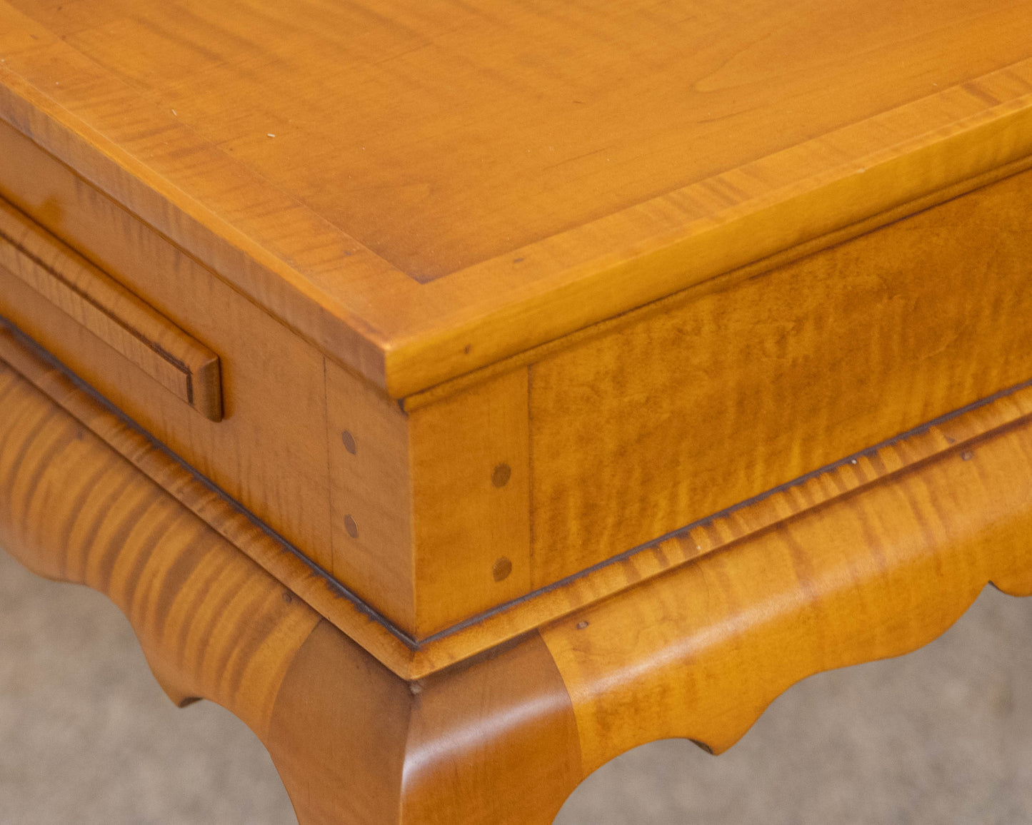 Eldred Wheeler Tiger Maple Tea Table