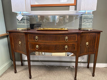 Mahogany Bow Top Server with Inlay & Empire Style Pulls