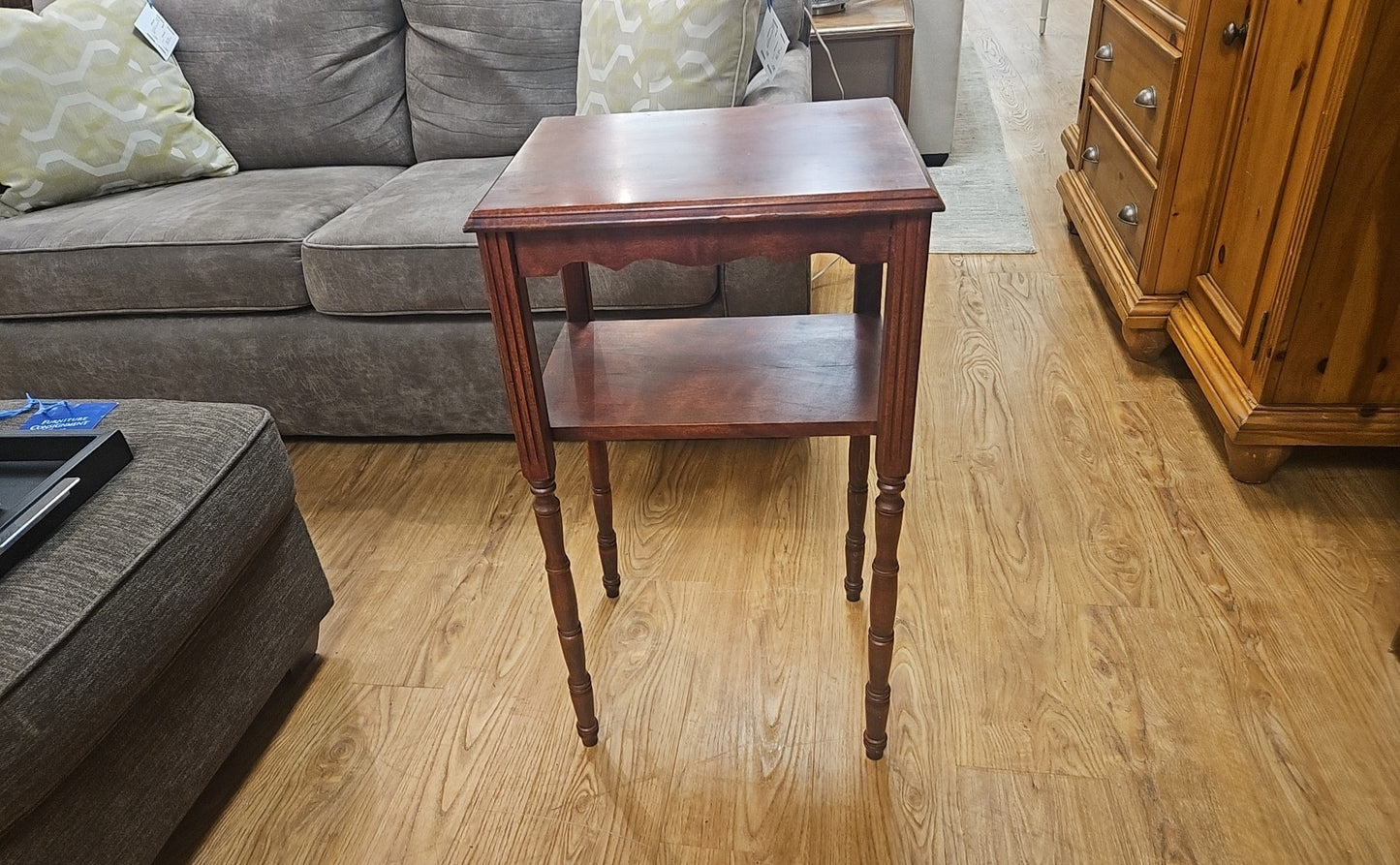 Side Table with Gallery Shelf