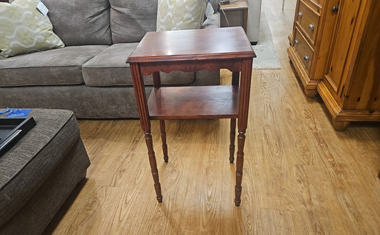 Side Table with Gallery Shelf