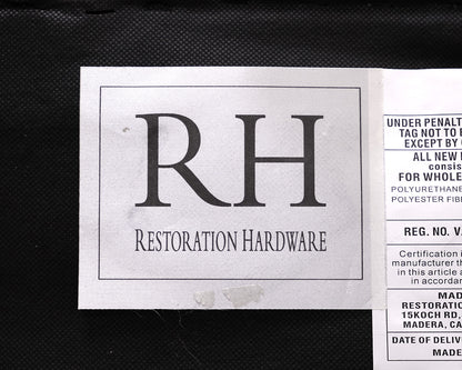 Restoration Hardware 60" Oak Dining Table &  Four Canvas Chairs