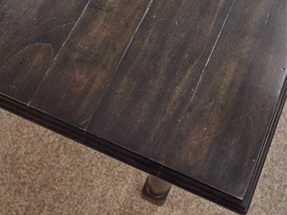 Kravet Maple Plank Top Dining Table with Black Wash Finish