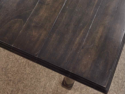 Kravet Maple Plank Top Dining Table with Black Wash Finish