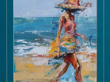 'Beach Breeze I" Art Print In White Frame