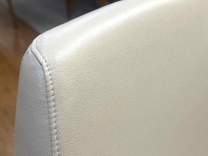 Bernhardt 'Cardan' Swivel Office Chair in Off-White Leather