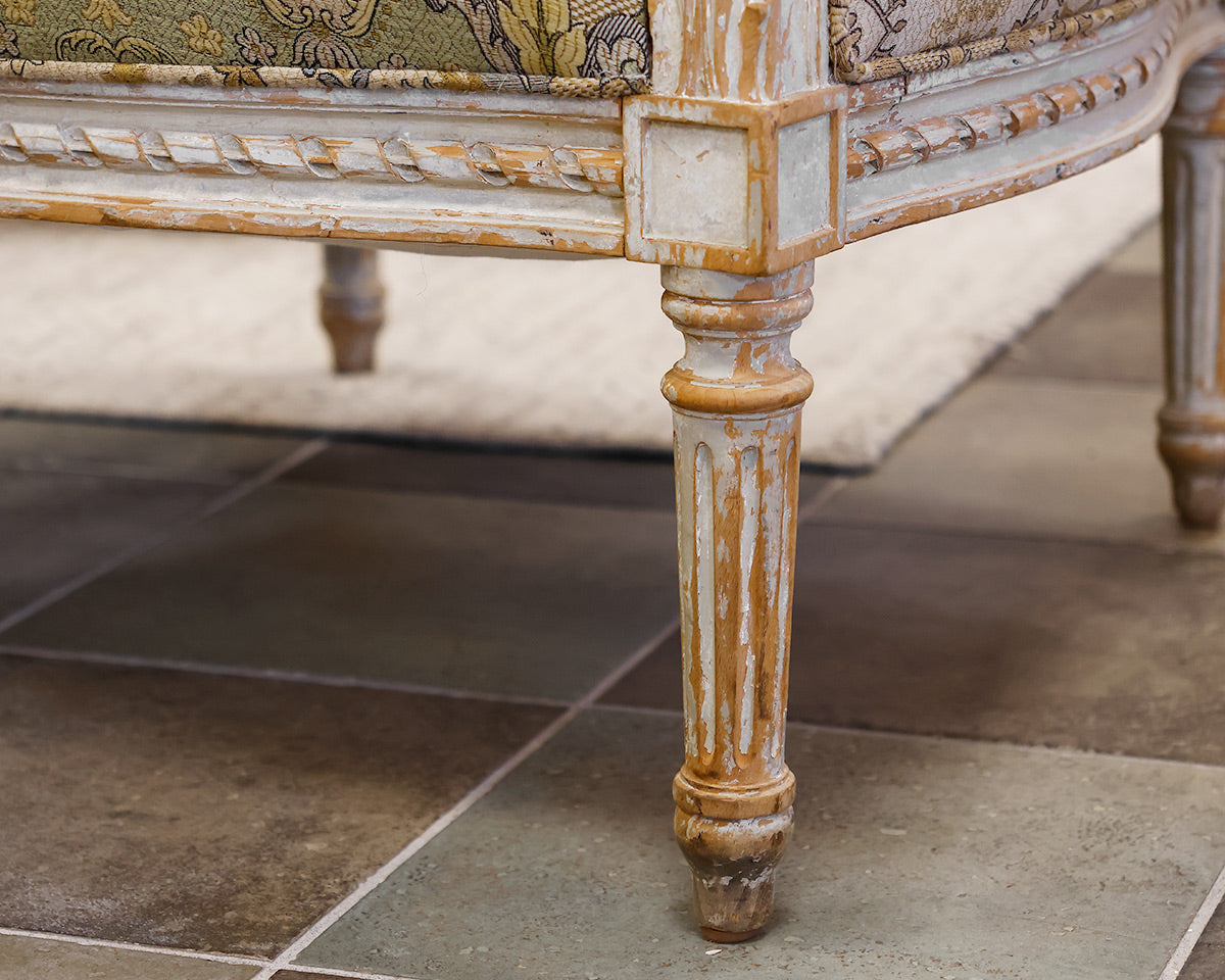 Custom Louis XVI Bergere w/ Round Back Chair