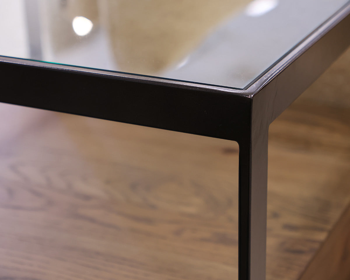 Pair of Glass Top Accent Tables
