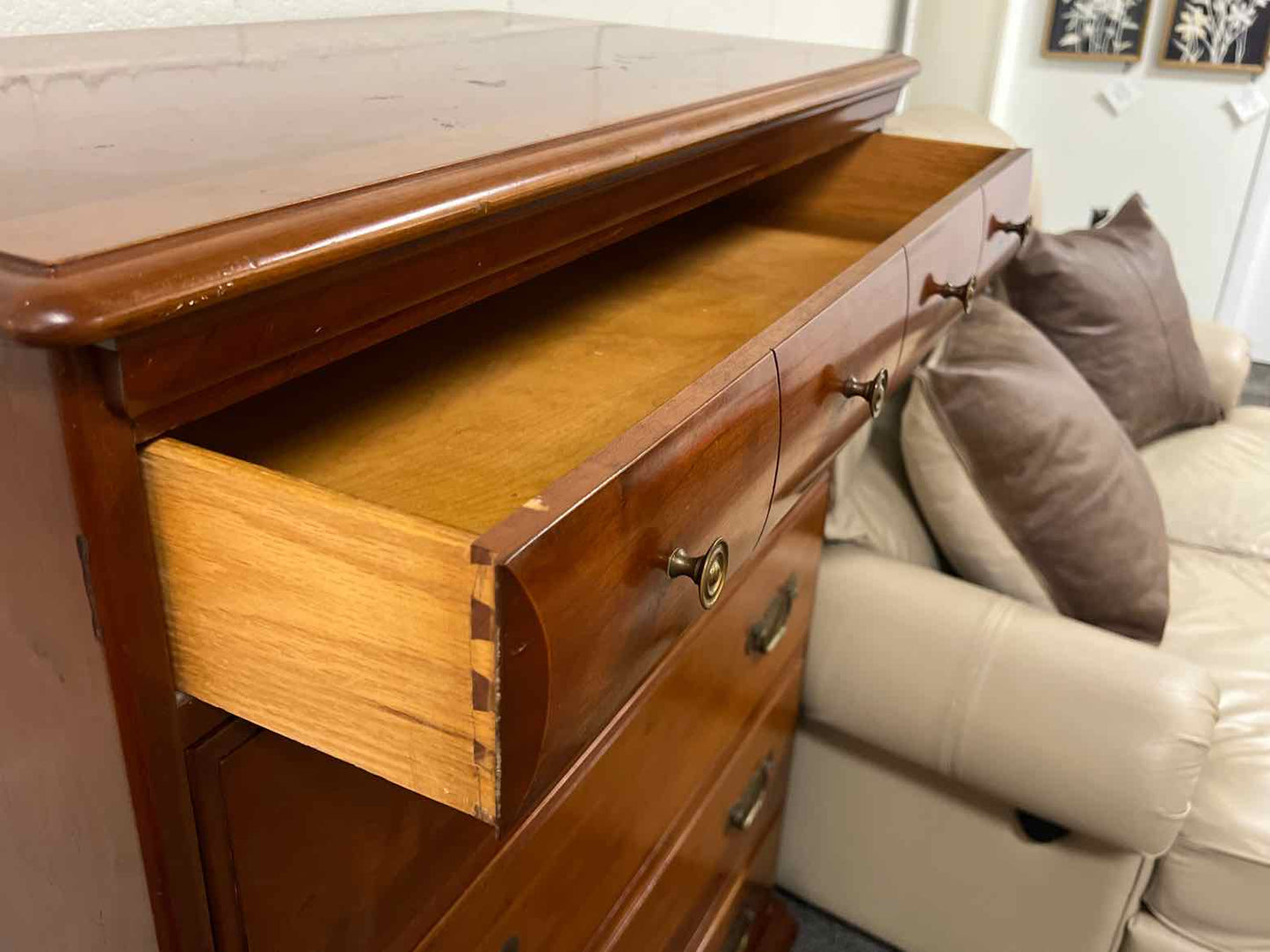 5 Drawer Tall Cherry Chest